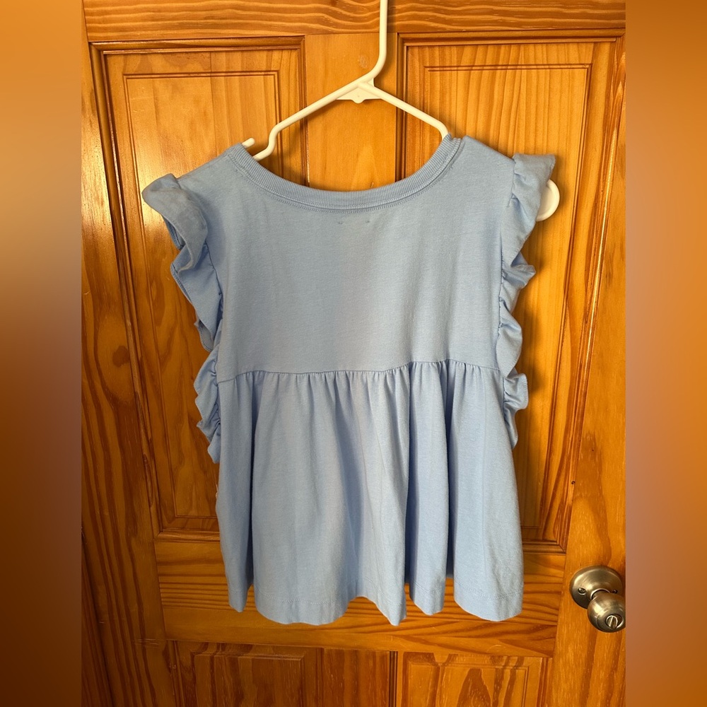 NWT Maeve Blue Ruffled Sleeveless Top - Picture 7 of 8